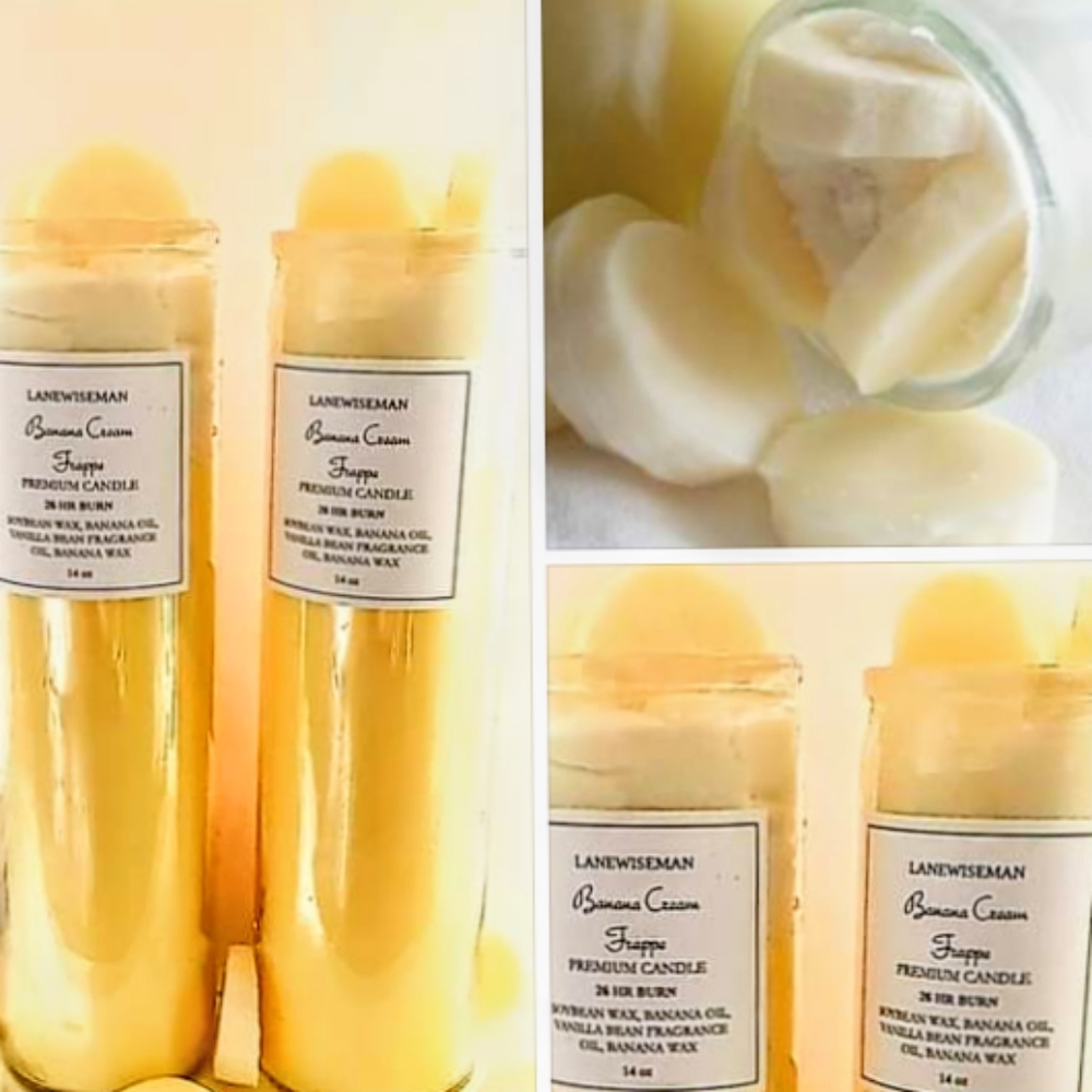 Banana Cream Premium Scented Candles Set of 2